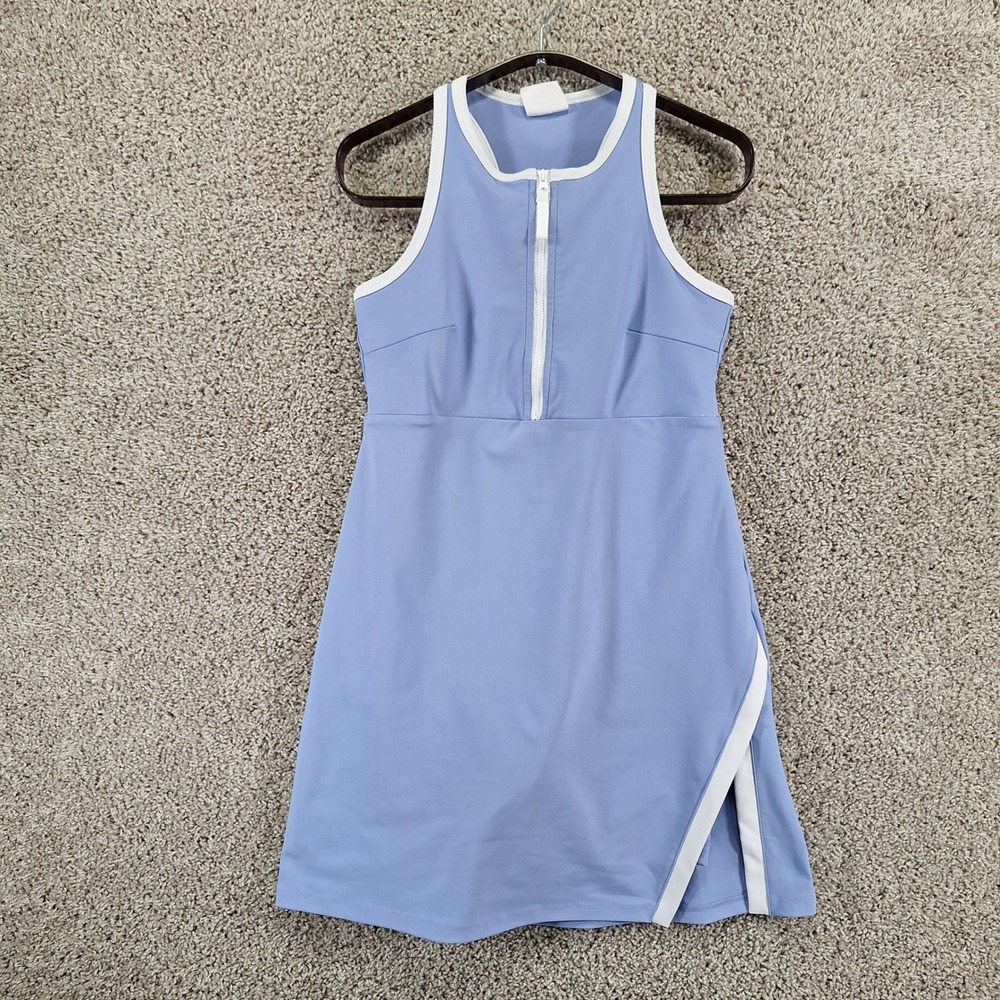 Sage Collective Dress Women M Blue 3/4 Zip Front Athletic Skort Exercise Sporty